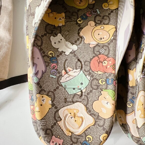 Gucci x Pikarar Kawaii Supreme Interlocking GG Platform Rubber Slide EU 36 *Auth - Picture 8 of 14